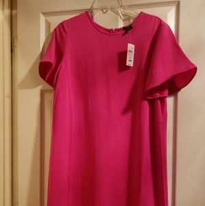 Bright pink shift dress, 12P, Ann Taylor factory